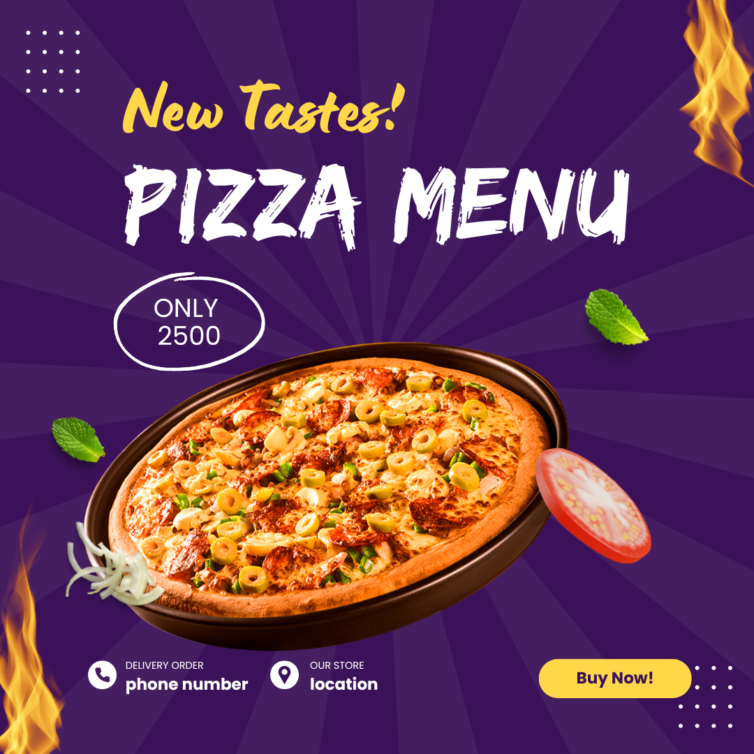 Pizza Menu design